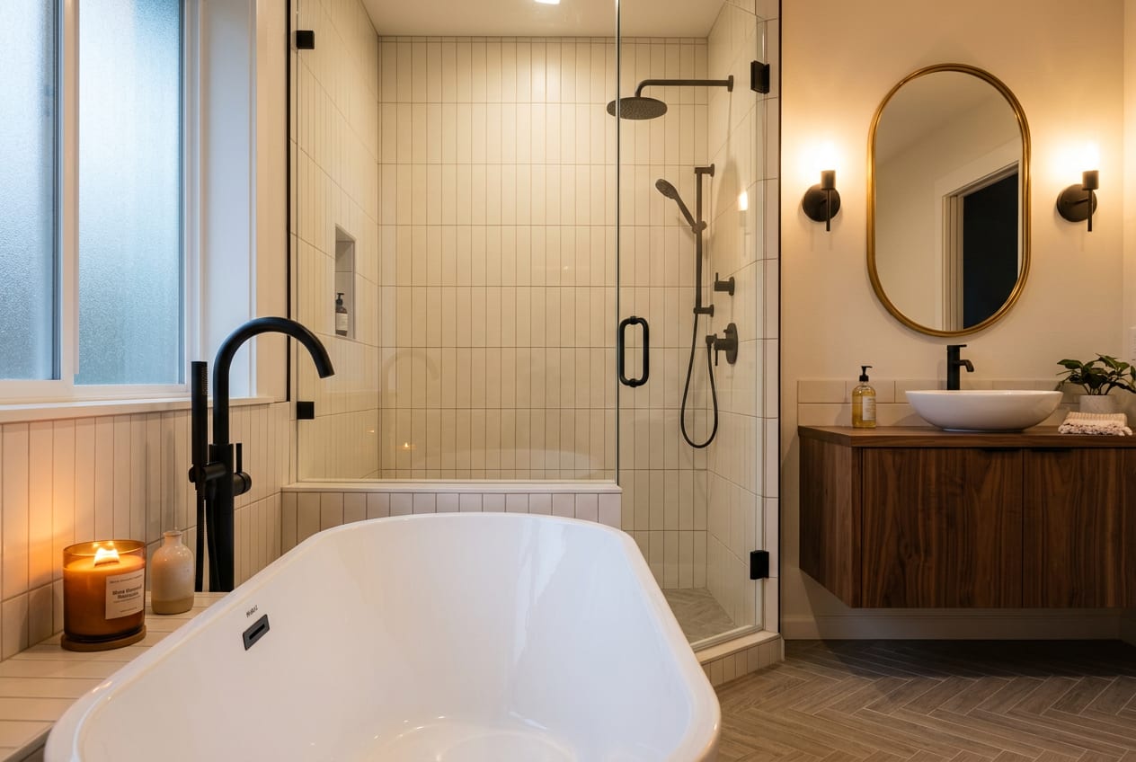 Villanueva Bathroom Remodeling Inc, bathroom remodeling in Black Diamond, completed project 3